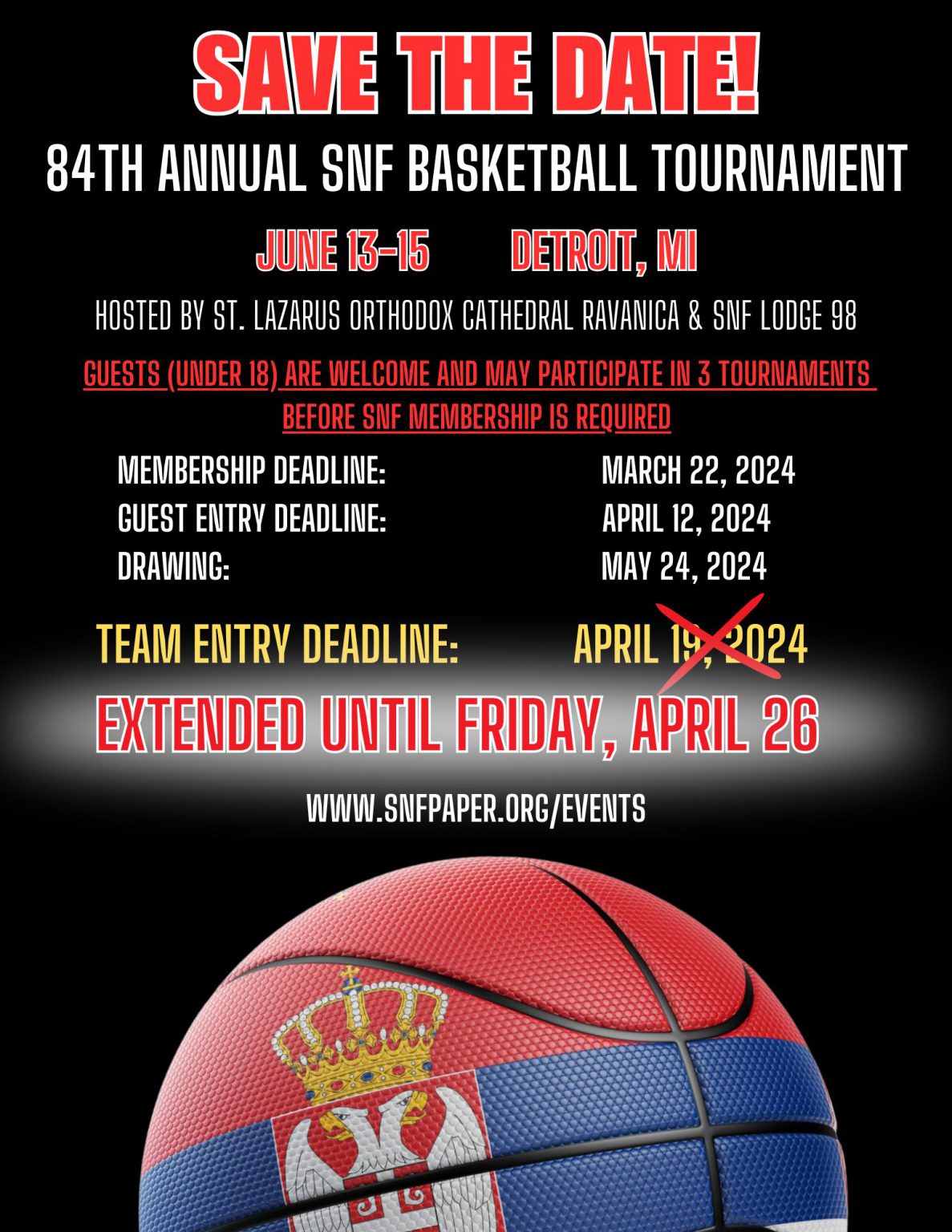 84th Annual SNF Basketball Tournament American Srbobran